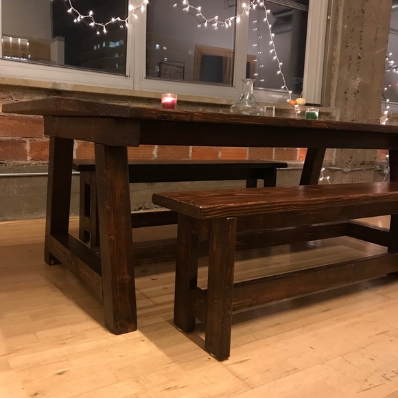 Midwest Harvest Table and Benches - Picture 1 of 4